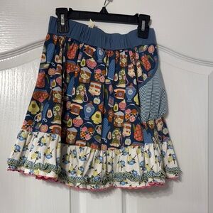 Matilda Jane Blue Cream Bubble Mini Skirt